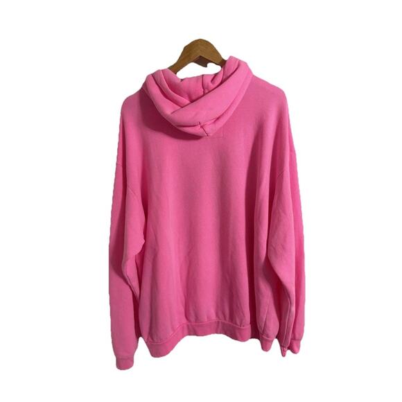 Aviator Nation Logo Pullover Relaxed Hoodie Neon Pink Size Medium Surf Beach V27 - Picture 5 of 7